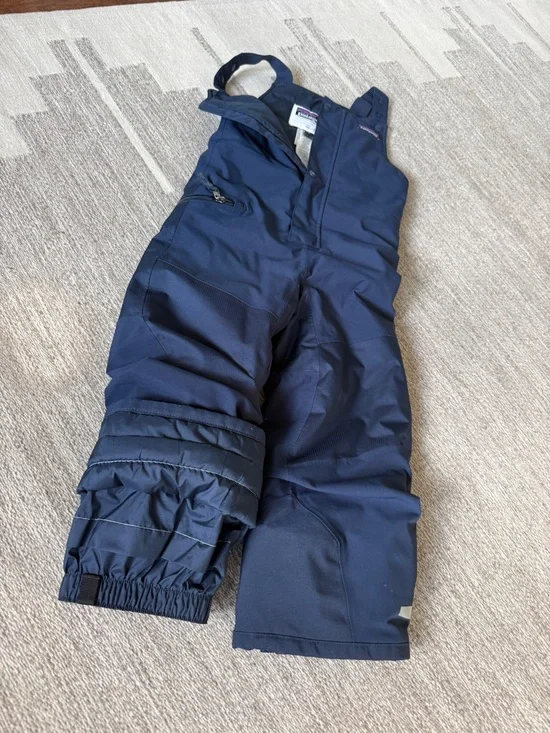 Patagonia Kids Navy Snow Bib Overalls with Reflective Accents Boy’s Size 5T - Picture 3 of 5